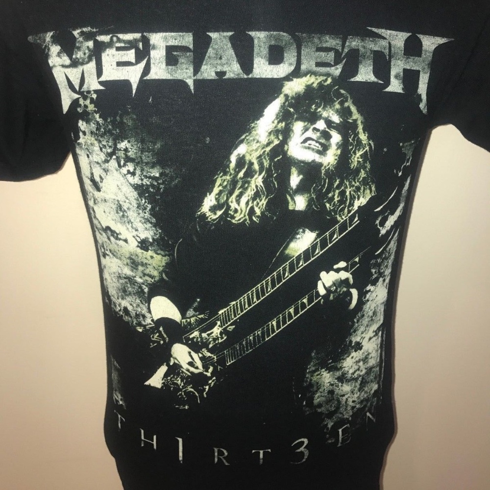 Megadeath Th1rt3en Band Concert Tour T Shirt Small